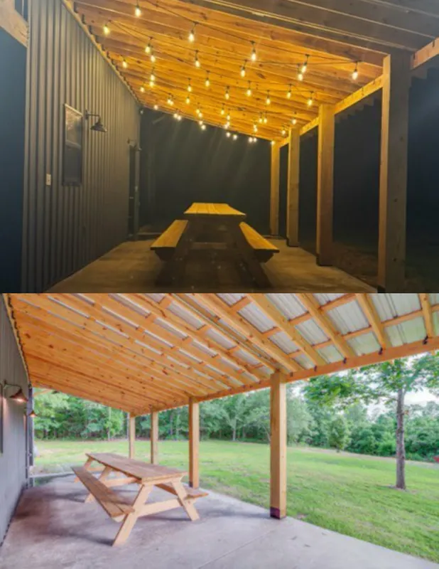 Before and after photo: Saint Joe Deck — Railings — Deck Staining project in Saint Joe, AR by Beams & Dreams Painting