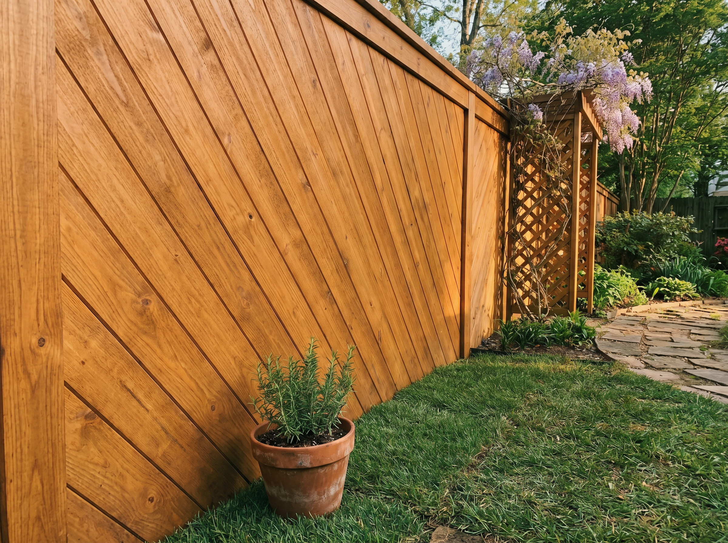 Cedar Privacy Fence — Fence Staining project in Benton, AR, Arkansas by Beams & Dreams Painting